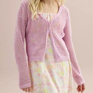 Girls Openwork Cardigan